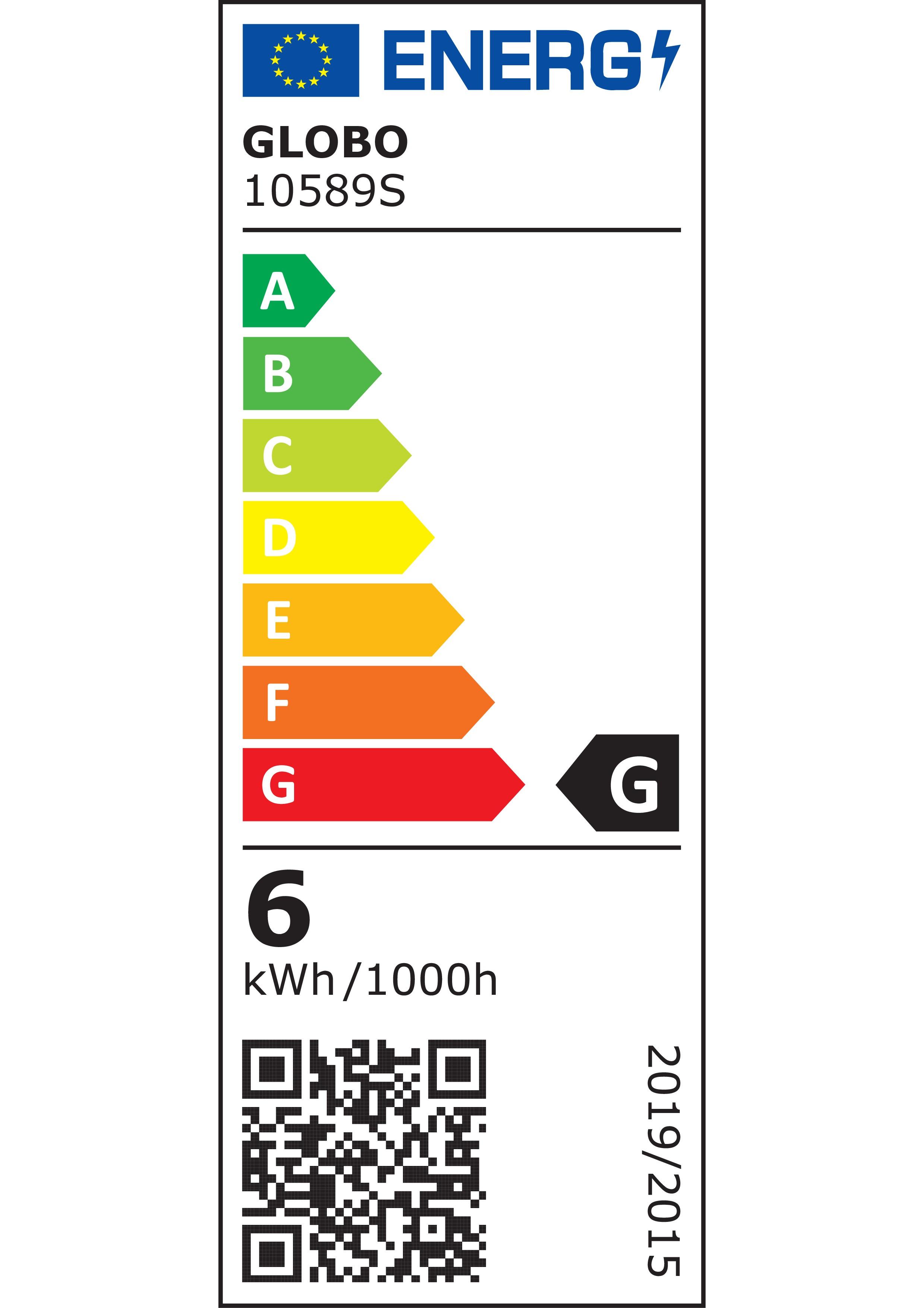 LED-Leuchtmittel 10589S max. 6 Watt - Weiss/Silberfarben, Glas/Kunststoff (4,5/7,8cm) - Globo