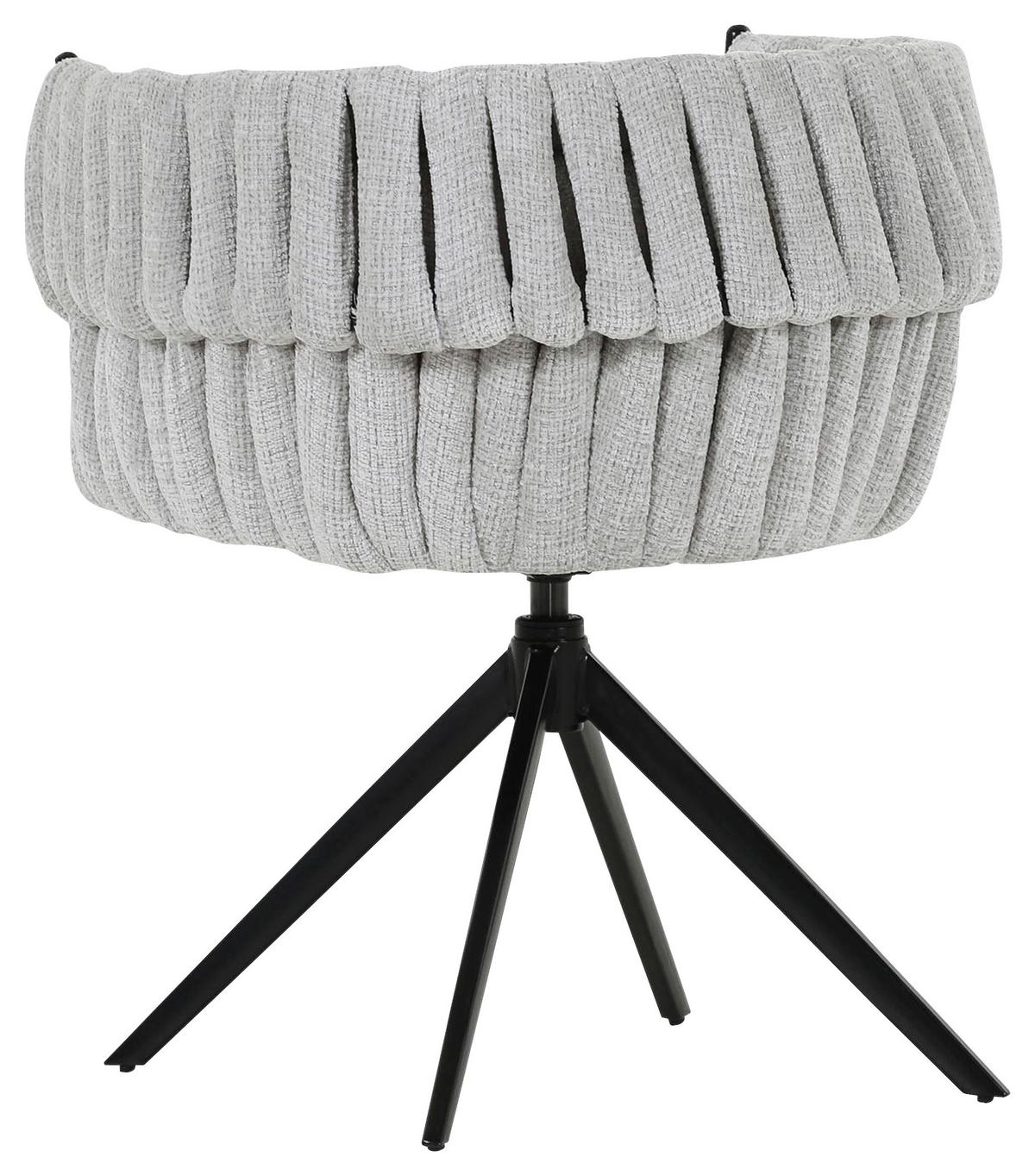 KRZESŁO Z PODŁOKIETNIKAMI TWISTY - czarny/szary, Design, metal/tkanina (65/76/60cm) - Carryhome