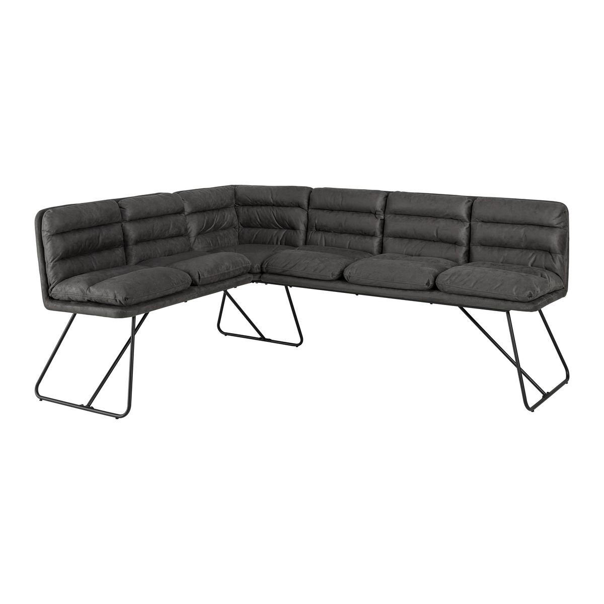 Klupa Kona - tamno siva/crna, Moderno, drvo/metal (135/180cm) - Bessagi Home