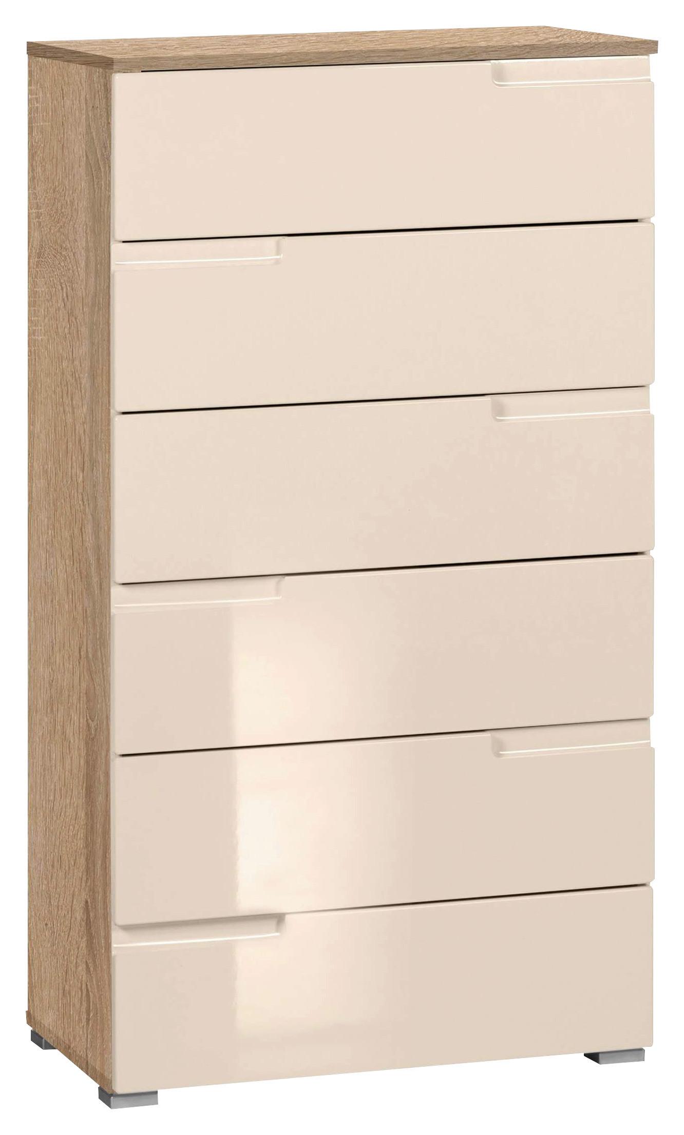 Komód Bézs-tölgy Szín Moon - bézs/tölgyfa, Modern, faalapú anyag (65/118/40cm)