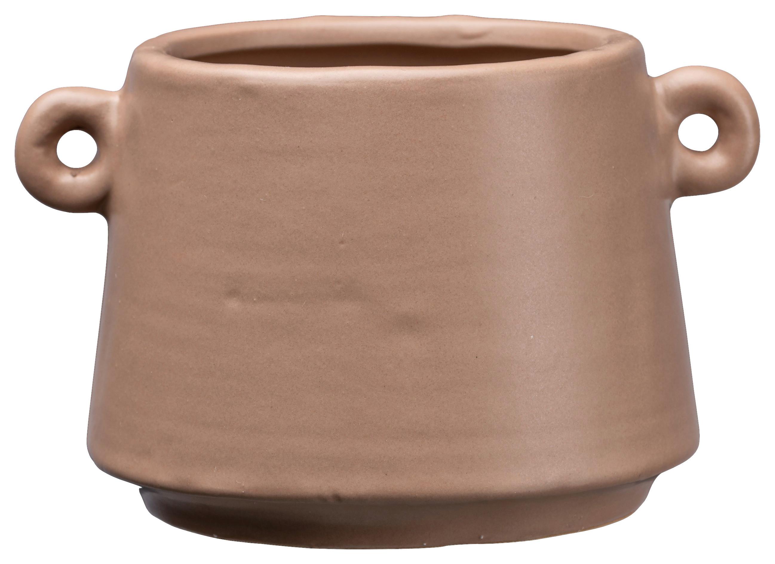 Cvetlični Lonček Emma I Paz- - svetlo rjava, Basics, keramika (11/9/7cm) - Modern Living