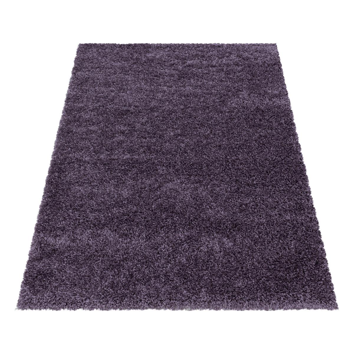 Hochflorteppich Sydney Violett ca. 80x150cm - Violett, Basics, Textil (80/150cm)