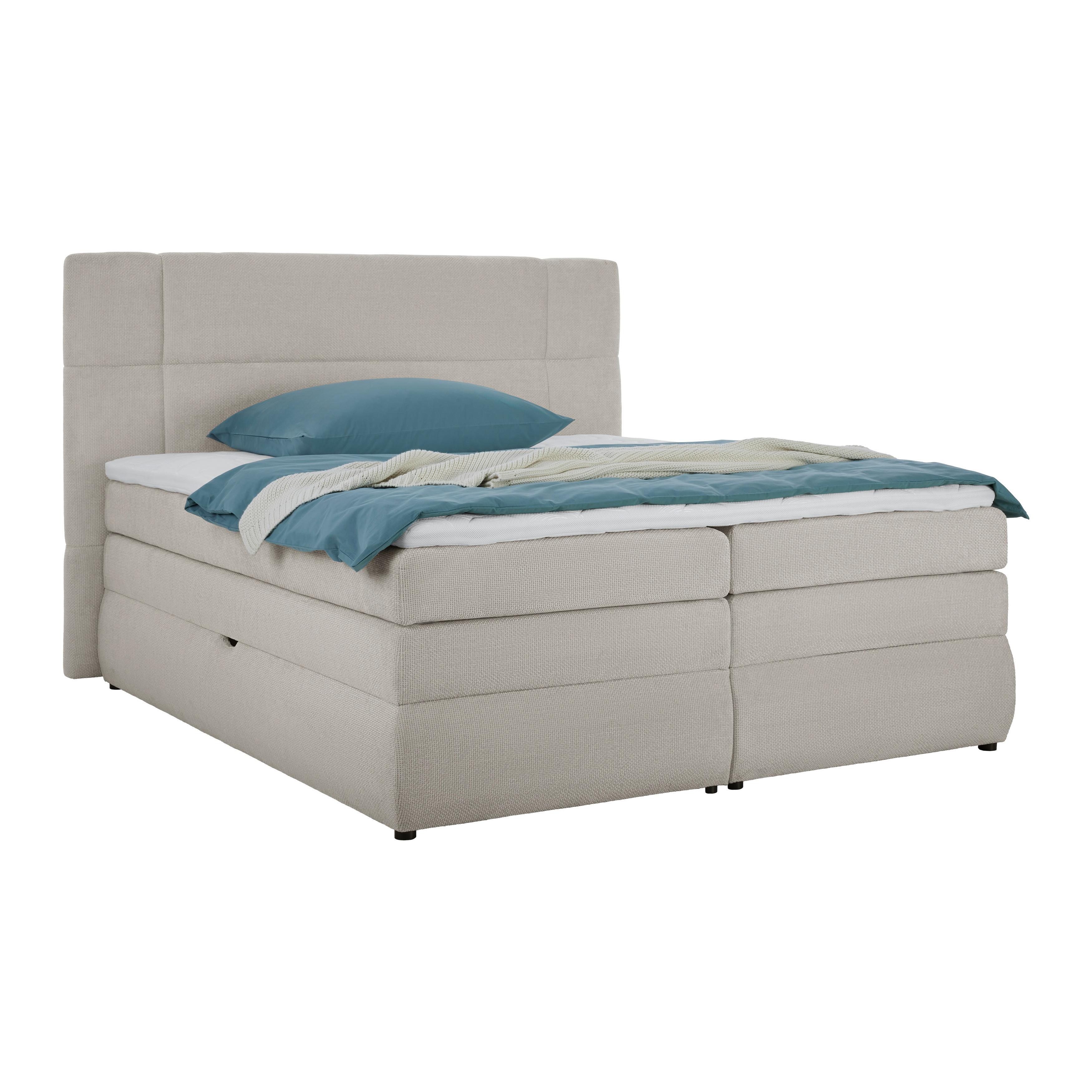 Boxspringbett Palace Beige ca. 180x200cm - Beige, Konventionell, Kunststoff/Textil (180/200cm) - Premium Living