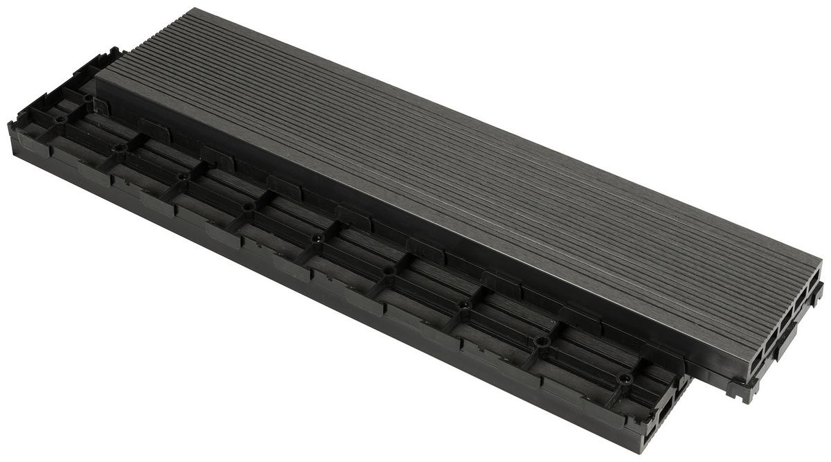 DESKA TARASOWA RT-002 GREY - szary, Basics, tworzywo sztuczne (59,2/13,4/3,3cm) - Ambia Garden
