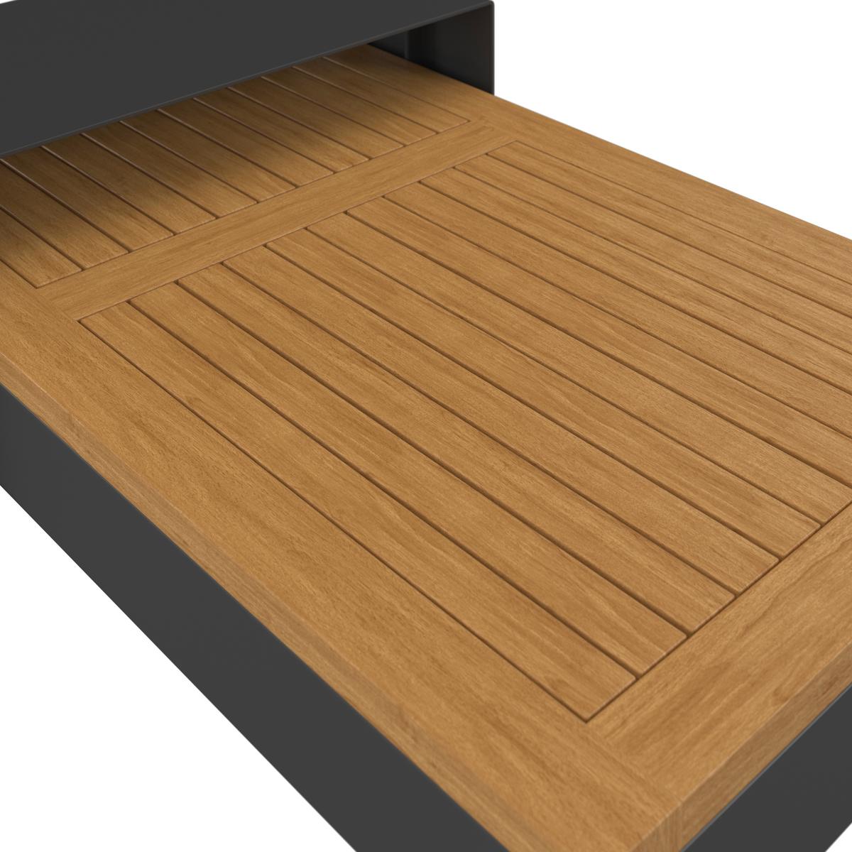 Loungegarnitur Amaia Grau, Outdoorgewebe - Dunkelgrau/Grau, Modern, Holz/Textil (323/80/70cm) - Bessagi Garden