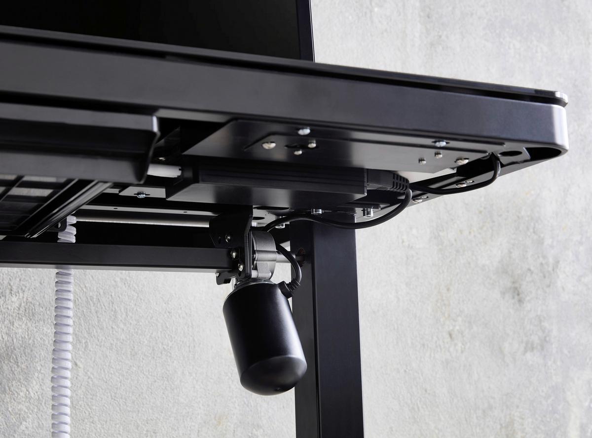 Íróasztal, Állítható Magasságú Lift4home - fekete, Modern, Üveg/fém (120/72-120/60cm)