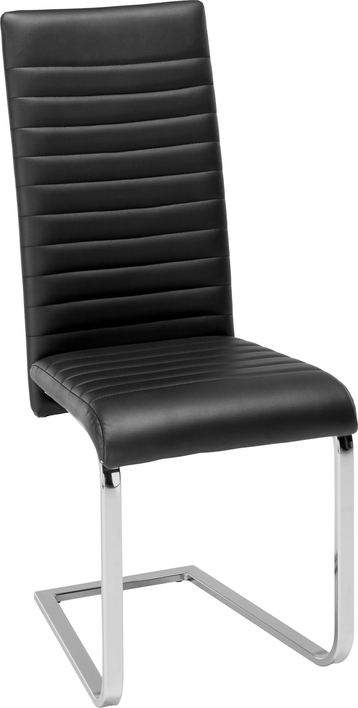 Nihajni Stol Elisa, Črna - barve kroma/črna, Moderno, kovina/tekstil (43/101/59cm) - Mömax