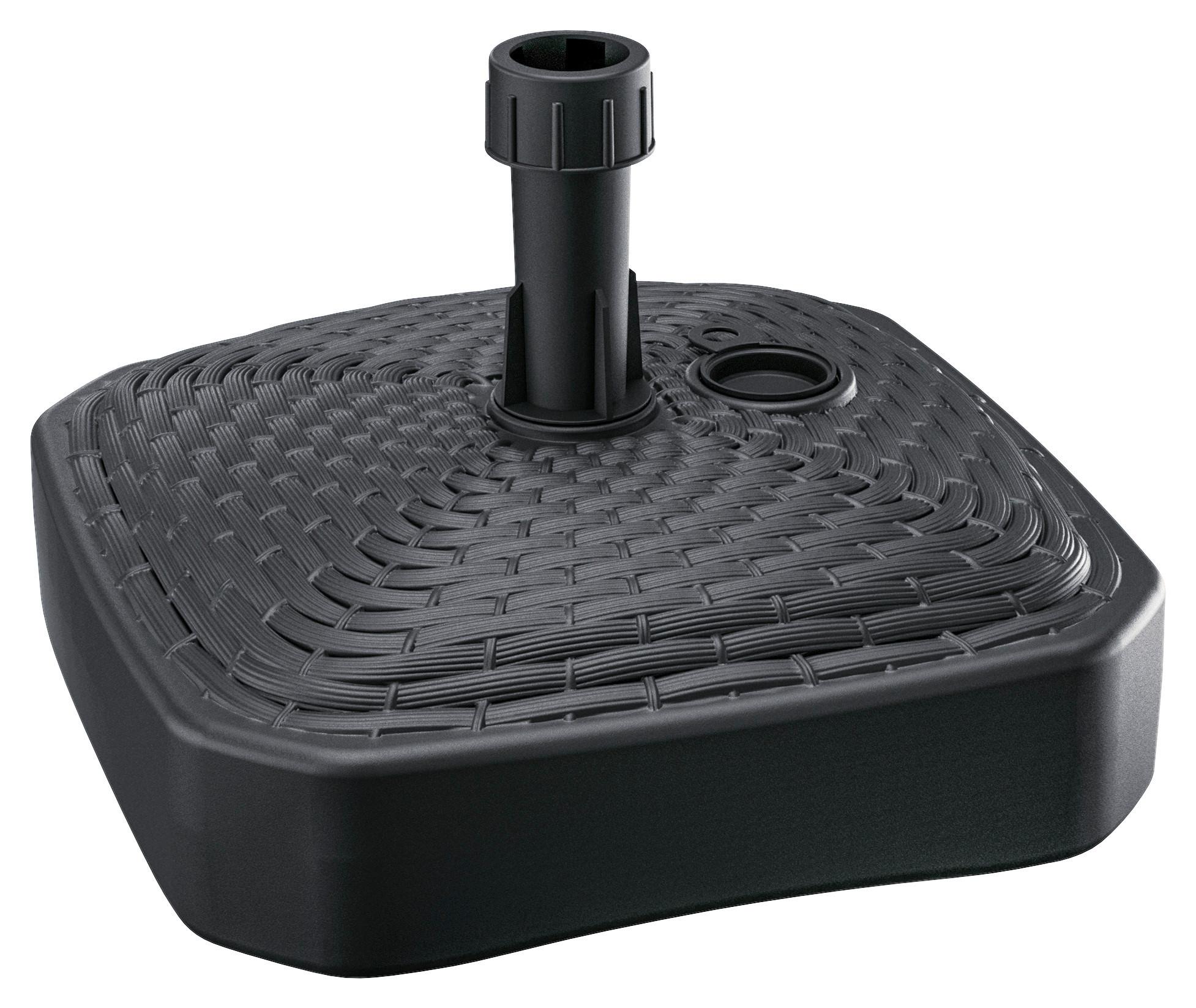 Sonnenschirmständer Edith Anthrazit ca. 39x13x39cm - Anthrazit, Konventionell, Kunststoff (39/13cm) - Mömax