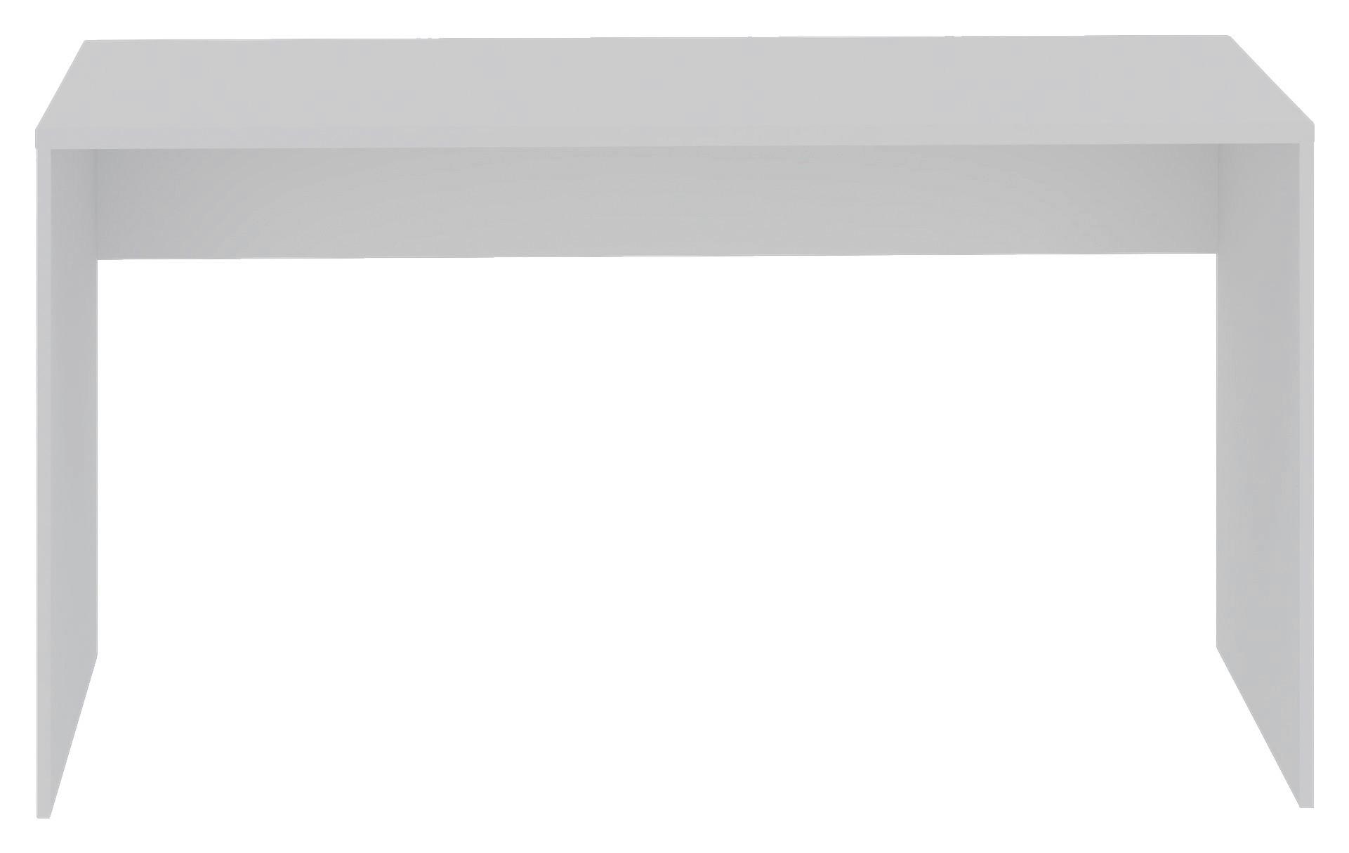Schreibtisch Unit in Weiß - Weiß, KONVENTIONELL, Holzwerkstoff (135/73/54,5cm) - Based