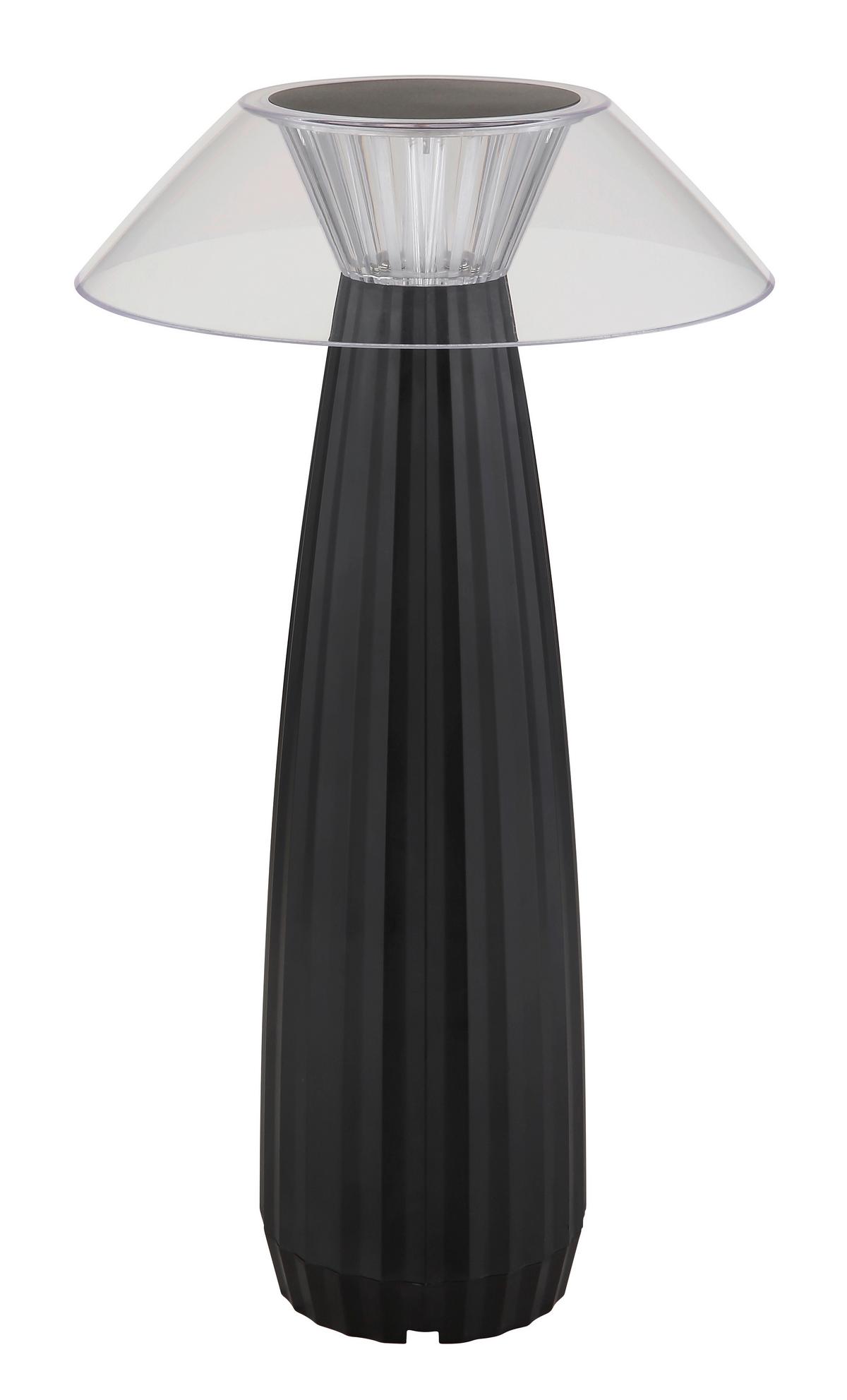 LED-TISCHLEUCHTE 21021B - Transparent/Schwarz, Design, Kunststoff (15,4/28cm) - Globo