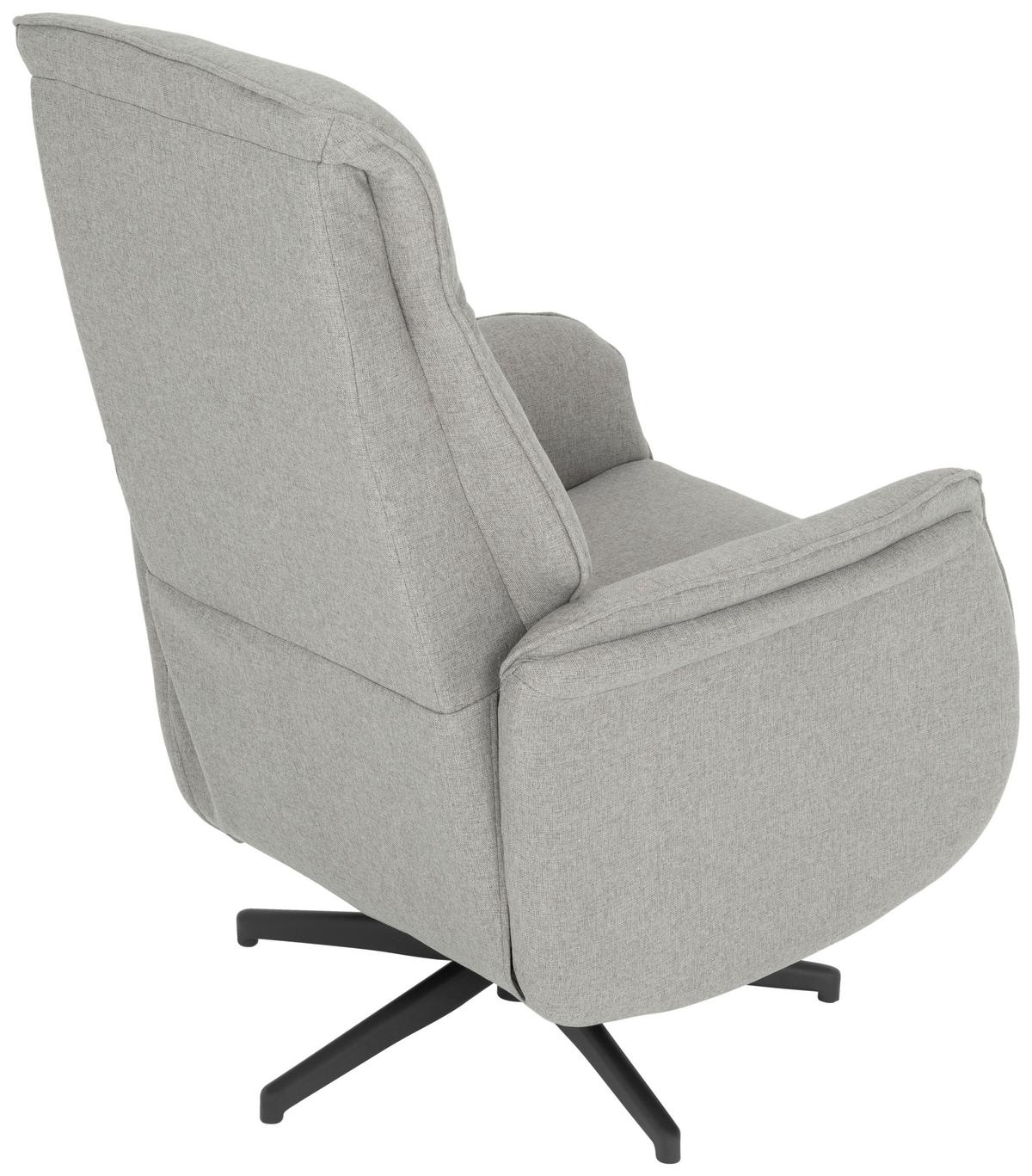 FOTEL TELEWIZYJNY TANJA - czarny/szary, Design, metal/tkanina (71/105/85cm) - MID.YOU