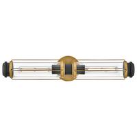 Fürdőszobai Falilámpa Hk-Masthead2-Hbbk - fekete/sárgarézszínű, Konventionell, üveg/fém (12,2cm) - Elstead Lighting