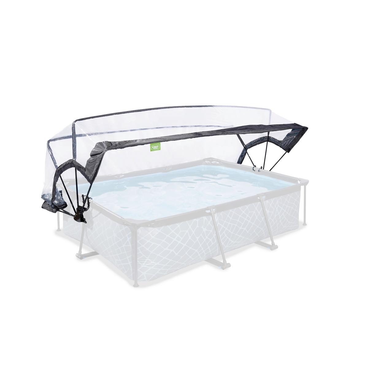 Bazenska Streha Exit Pool Abdeckung, 220x150cm - prosojno, Konvencionalno, kovina/umetna masa (150/220cm) - EXIT Toys