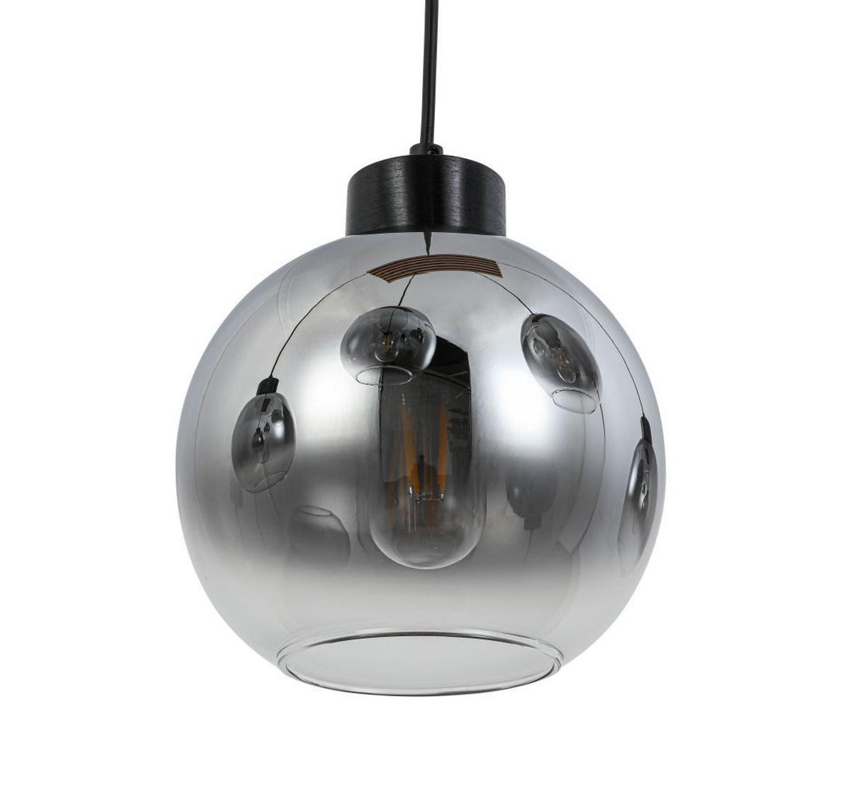 LAMPA WISZĄCA FONTANA - kolor dębowy/czarny, Natur, materiał drewnopochodny/tworzywo sztuczne (82/34/120cm) - Novel