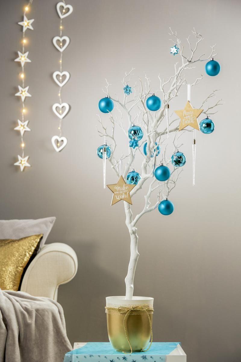 Crenguţă de decor Sam - alb, plastic (115cm) - Modern Living