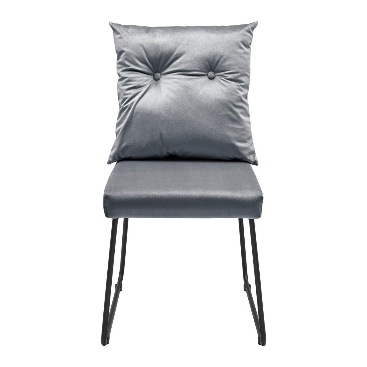 KRZESŁO BONO - czarny/szary, Modern, metal/drewno (44/90/58cm) - Bessagi Home