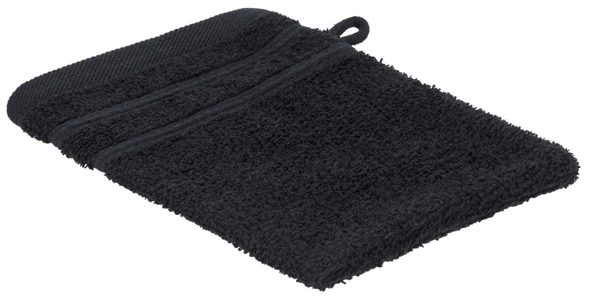 Mosdókesztyű Melanie 16/21 - fekete, textil (16/21cm) - Modern Living