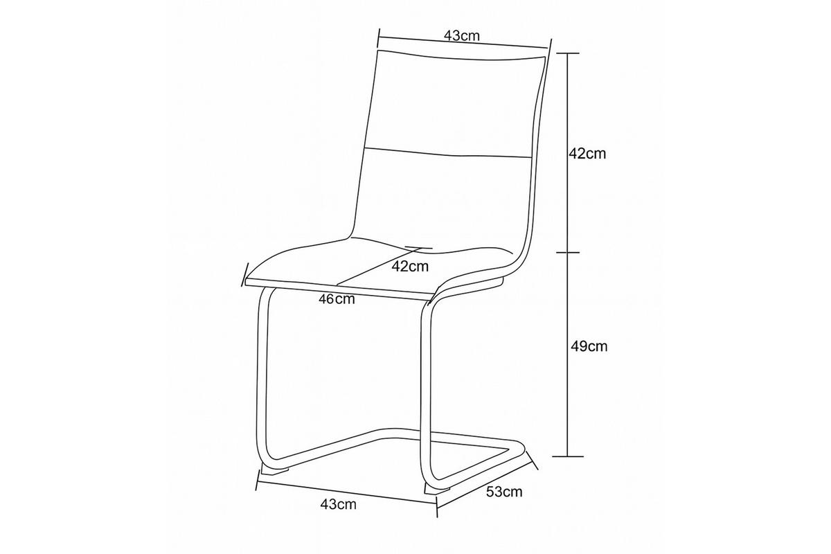SCHWINGSTUHL-SET SONJA - Creme/Schwarz, Modern, Textil/Metall (46/89/57cm) - MID.YOU