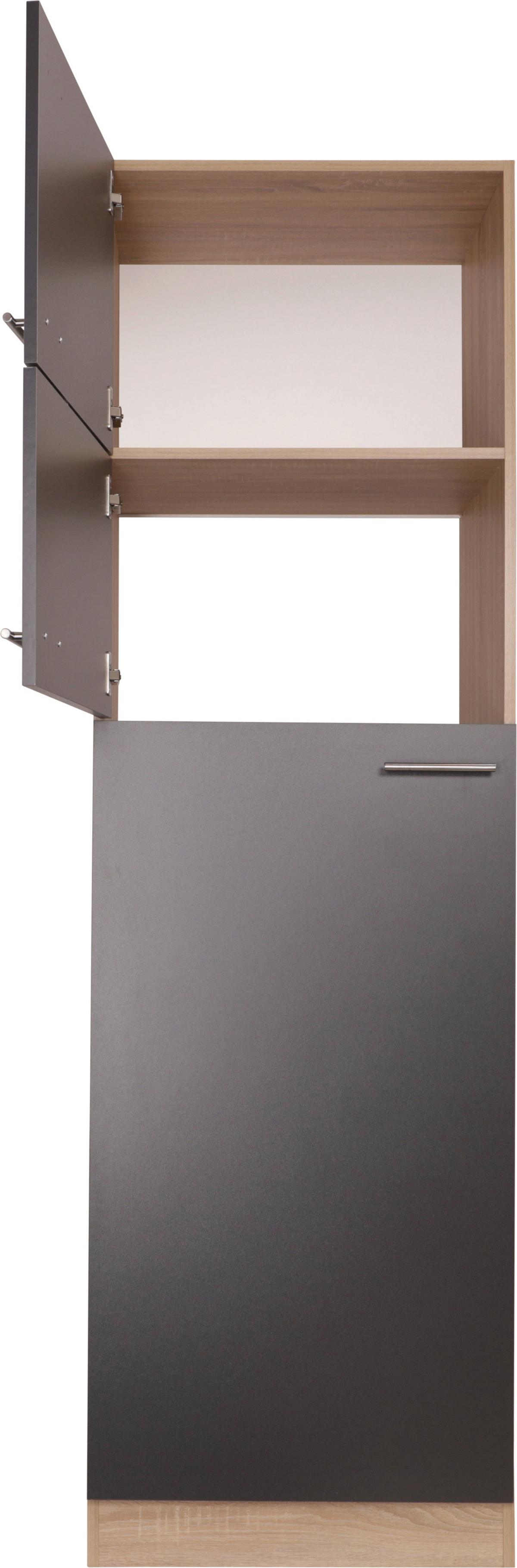 Omara Za Vgradno Napravo Merle, Barva Hrasta, Siva - srebrne barve/siva, Basics, kovina/leseni material (60/200/60cm) - Respekta