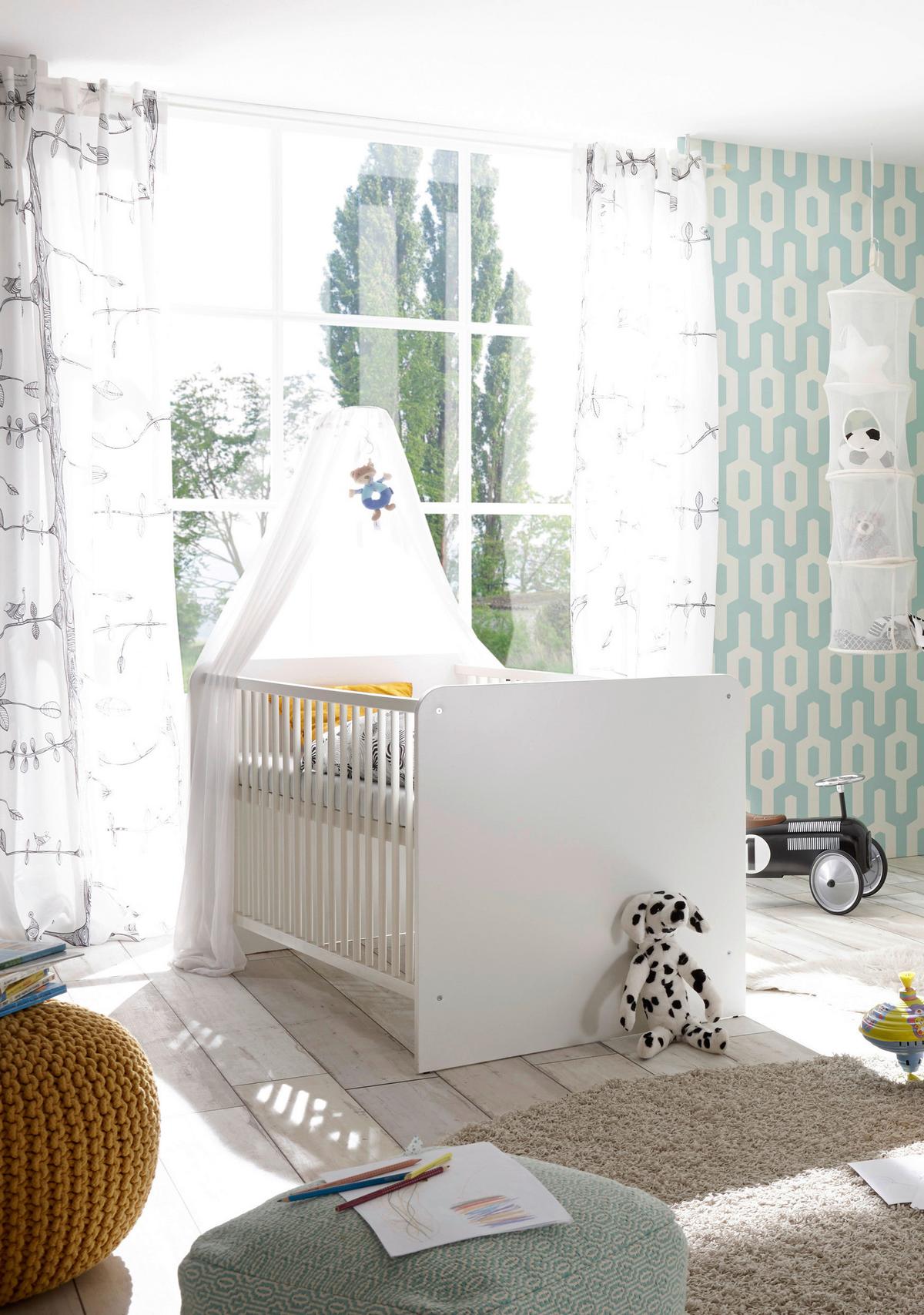 Otroška Posteljica Bibo, Bela, 70x140cm - bela, Konvencionalno, leseni material (70/140cm) - MID.YOU