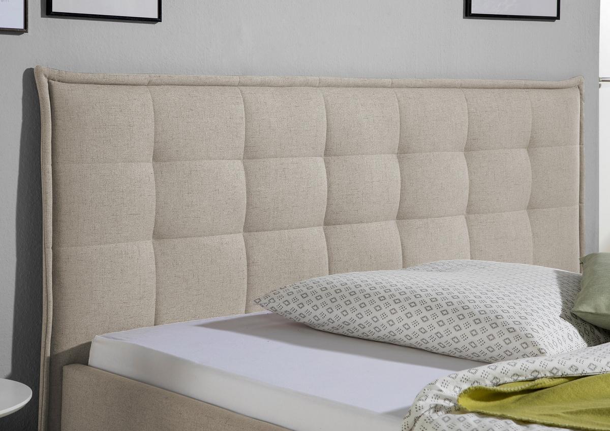 Polsterbett Tracy Beige ca. 200x200 cm - Beige/Naturfarben, MODERN, Holz/Textil (200/200cm) - Livetastic