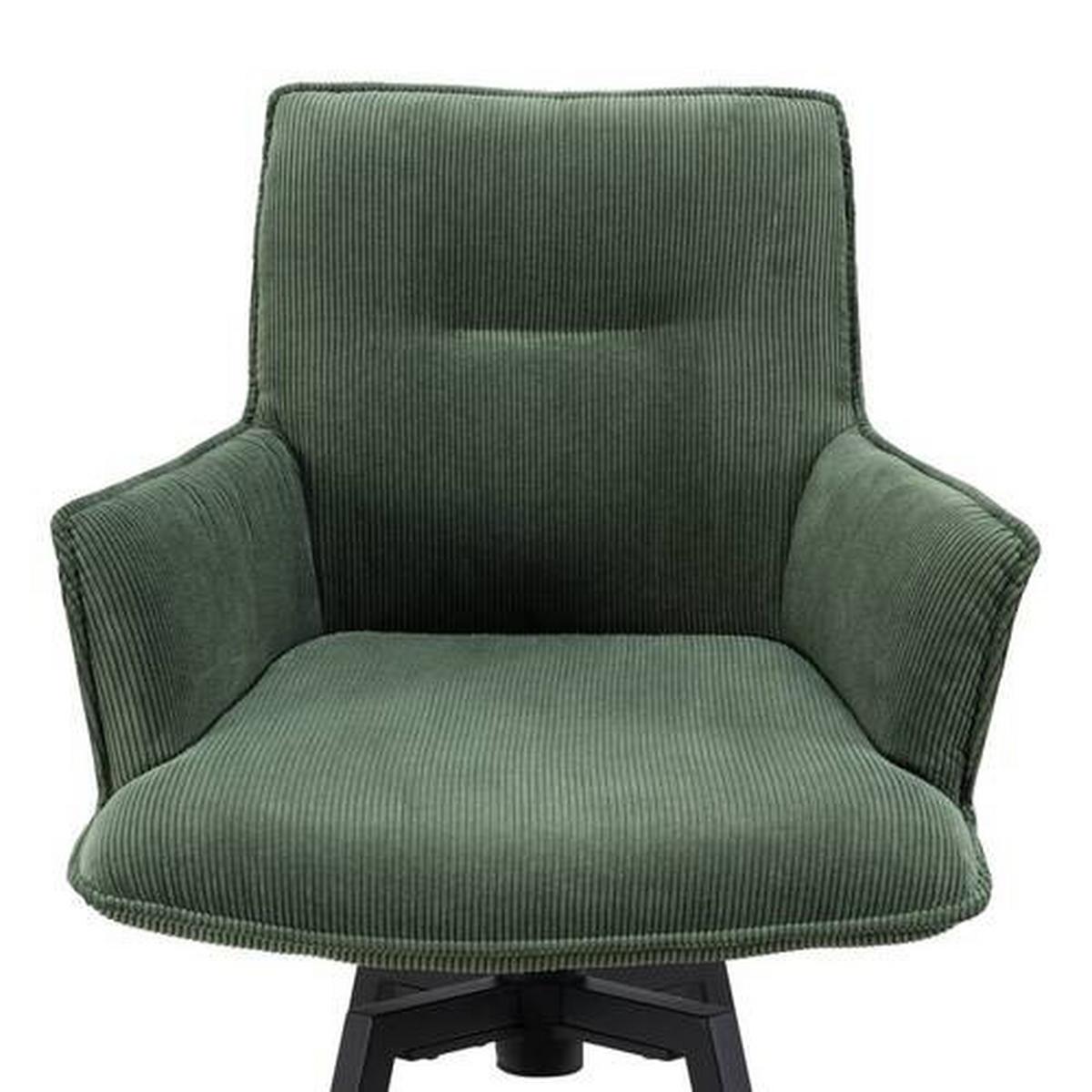 STOŁEK BAROWY SAGA - zielony/czarny, Design, metal/tkanina (56/102/56cm) - Novel