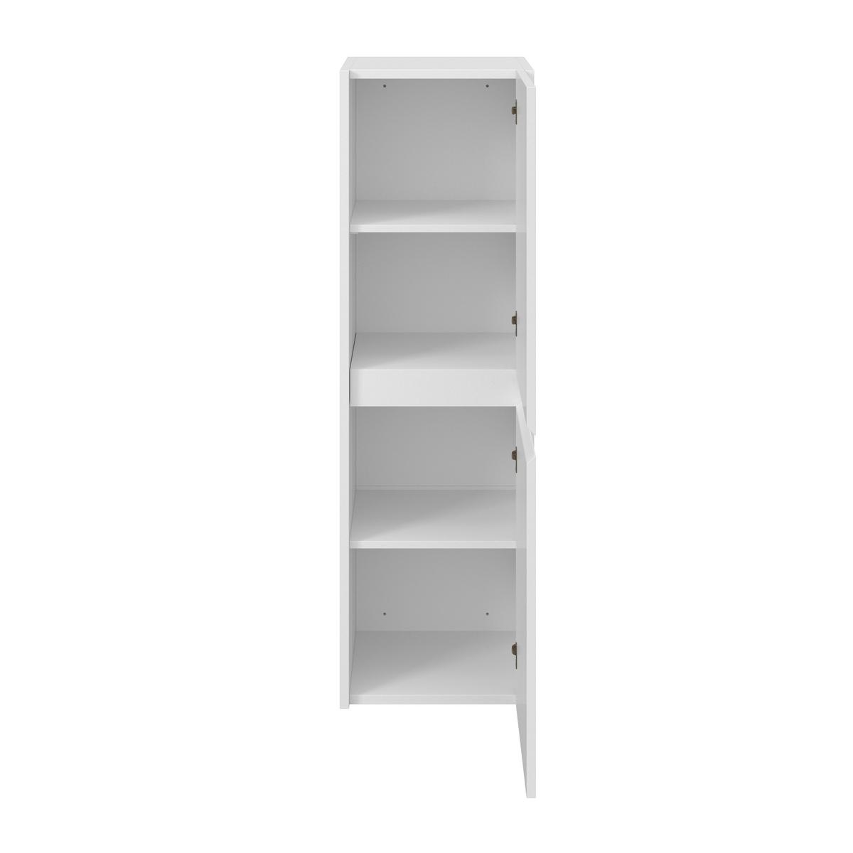Badezimmer Martina Weiß 4-teilig - Weiß, MODERN, Glas/Holz (100/45/45cm) - Bessagi Home