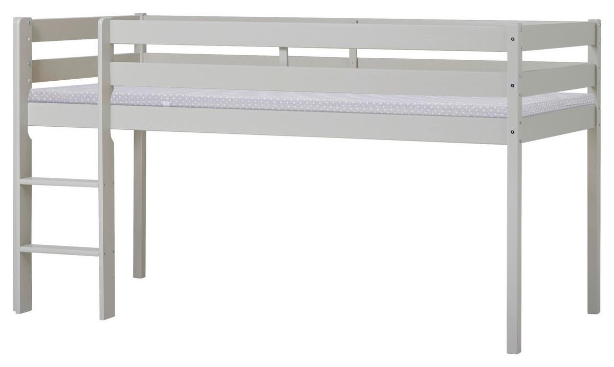 Hochbett ECO COMFORT Grau ca. 90x200 cm - Naturfarben/Grau, MODERN, Holz (90/200cm) - MID.YOU