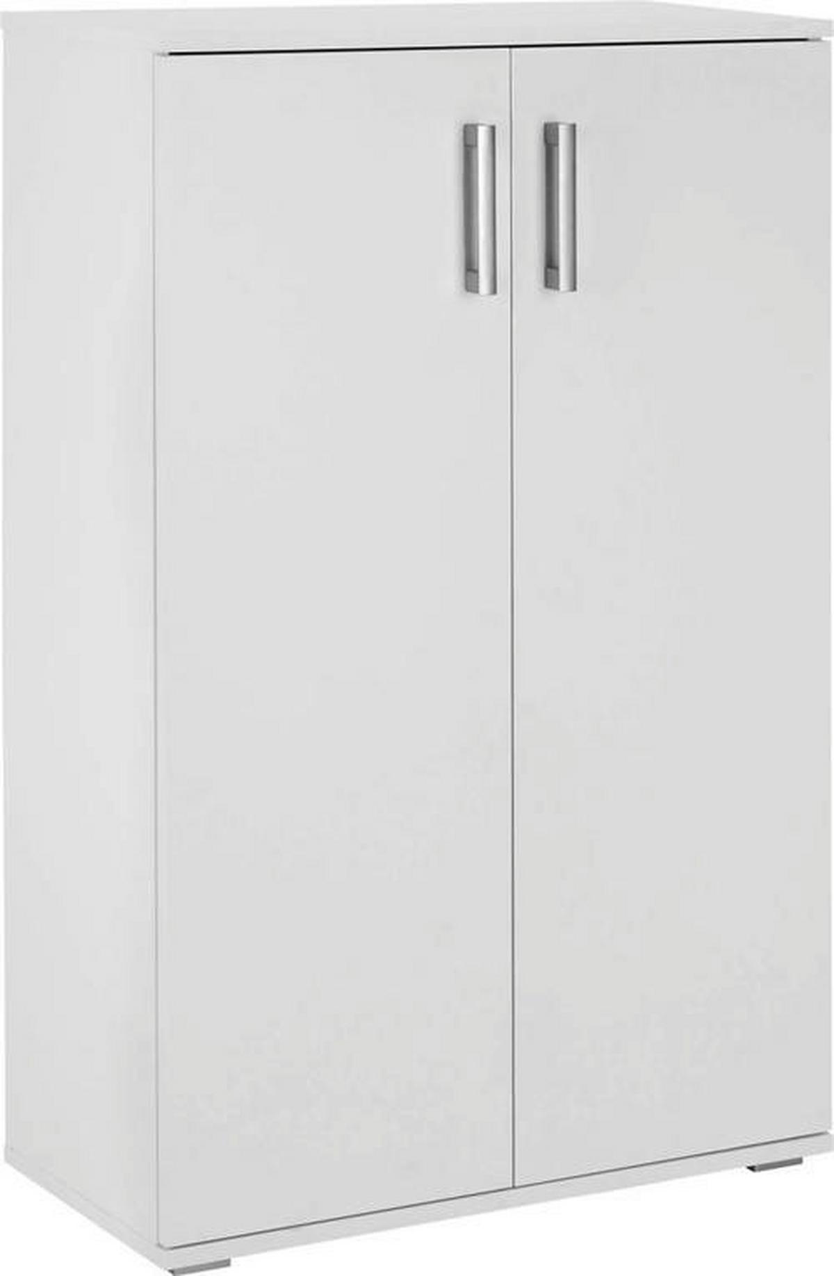Schuhschrank in Weiss - Weiss/Alufarben, Modern, Holzwerkstoff/Kunststoff (70/106/34cm) - Mömax