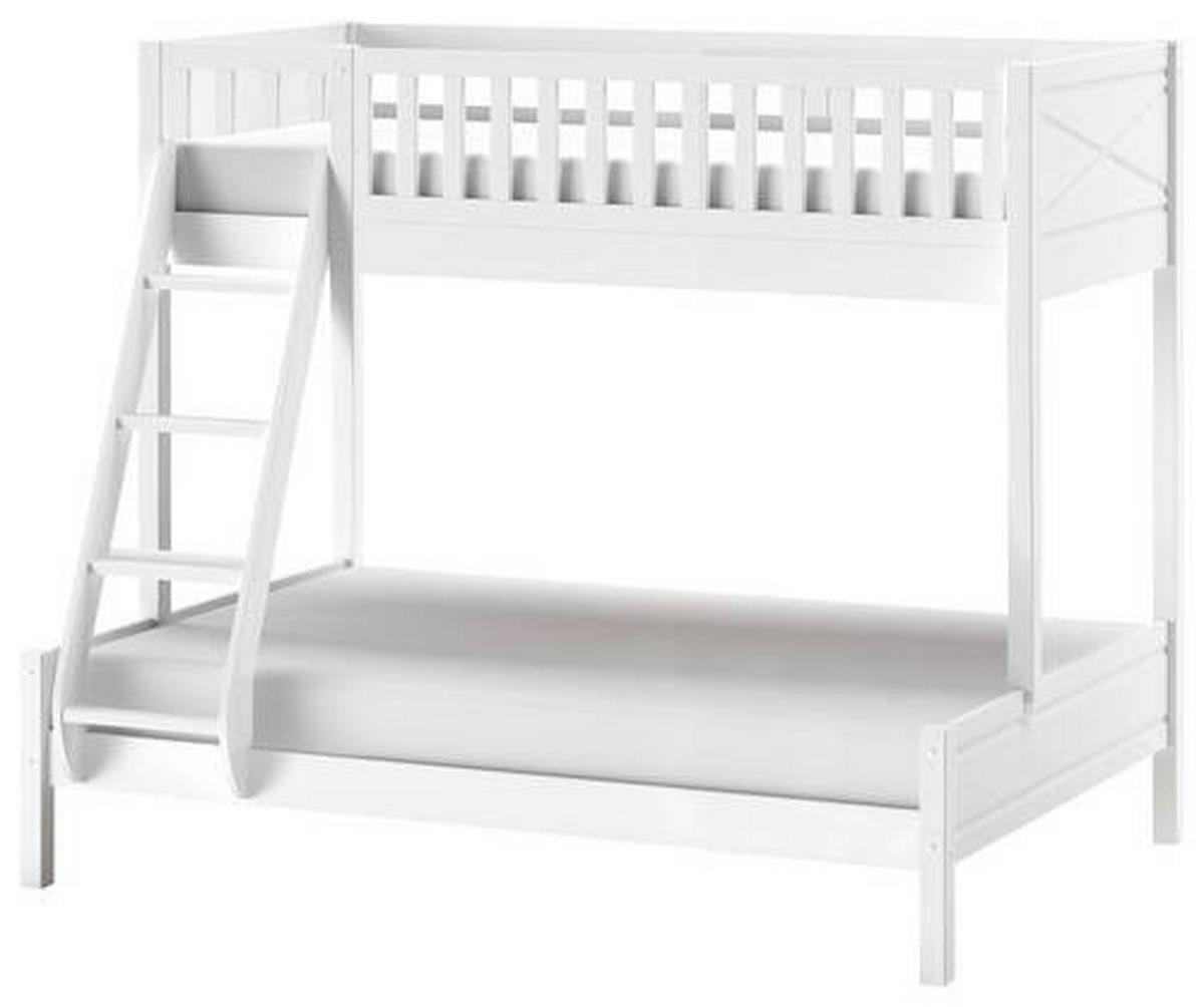 Etagenbett SCOTT Weiß ca. 90x200 cm - Weiß, Natur, Holz (90/200cm) - Vipack