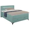 Boxbett Jerry Türkis ca. 120x200cm - Türkis/Schwarz, KONVENTIONELL, Textil (120/200cm) - Mömax