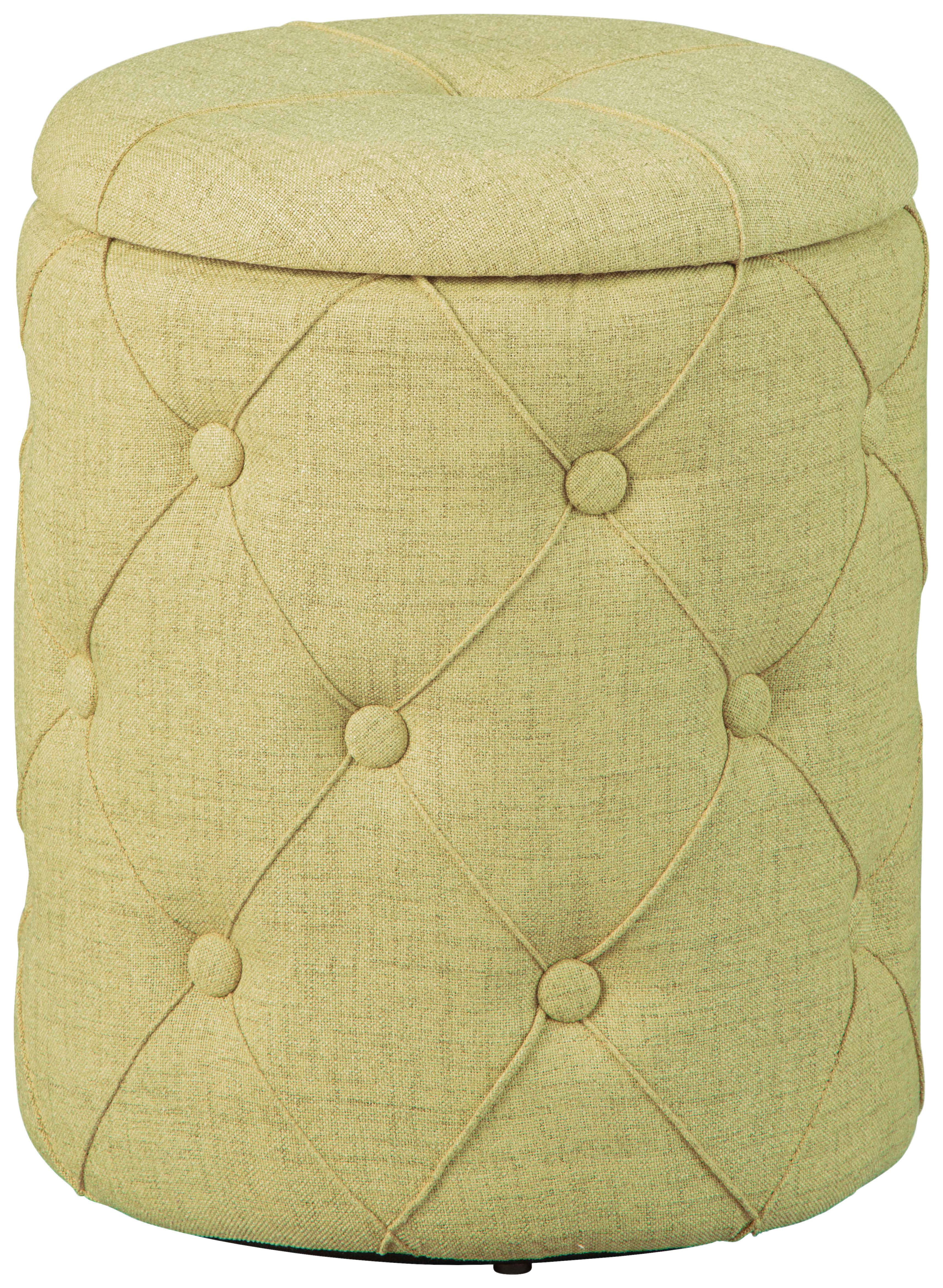 Hocker Yapaka Grün - Grün, KONVENTIONELL, Holzwerkstoff/Kunststoff (34/40/34cm) - MID.YOU