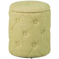 Hocker Yapaka Grün - Grün, KONVENTIONELL, Holzwerkstoff/Kunststoff (34/40/34cm) - MID.YOU