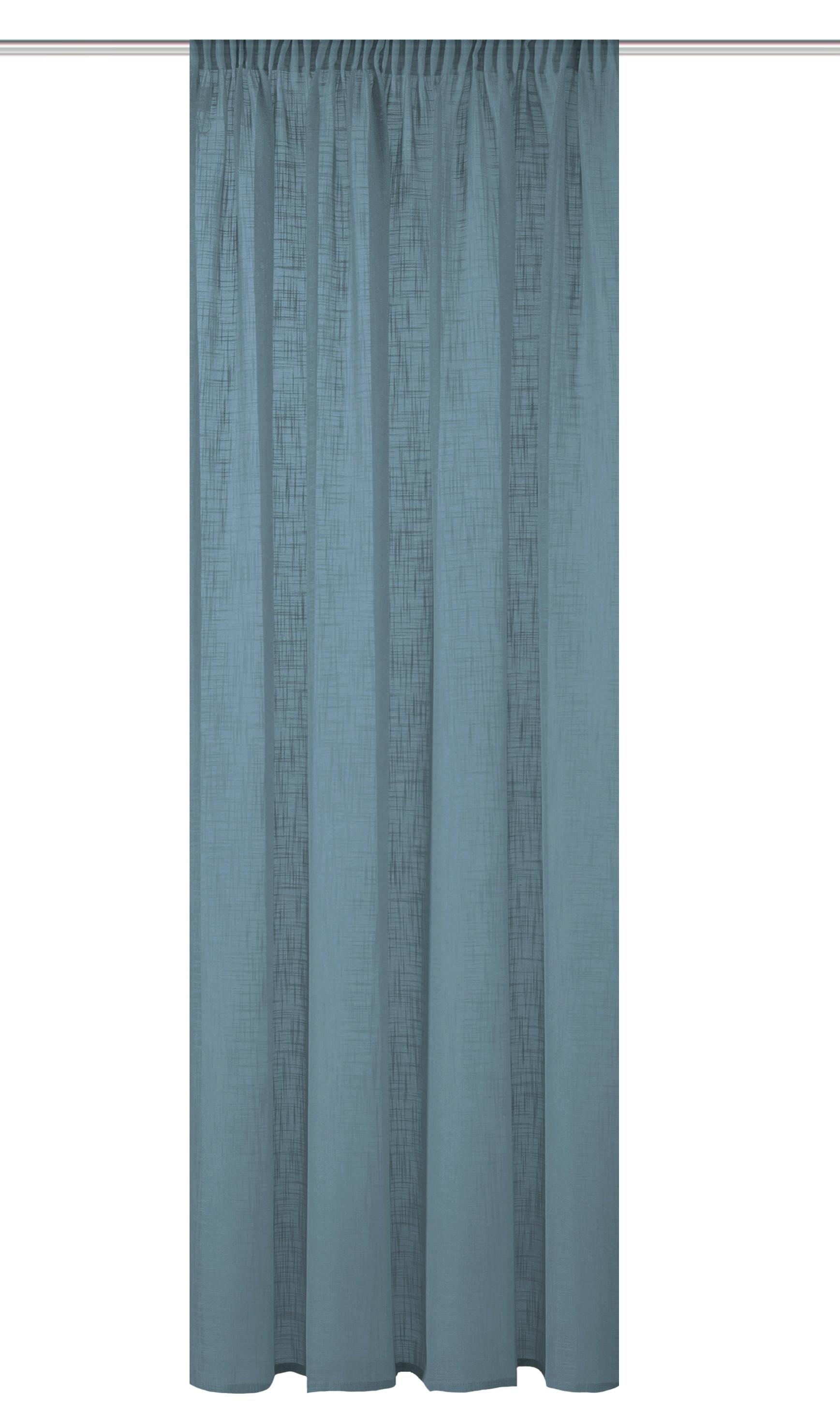 Fertigvorhang Softy Dunkelblau ca. 140x160cm - Dunkelblau, Textil (140/160cm)