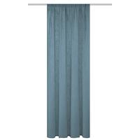 Fertigvorhang Softy Dunkelblau ca. 140x160cm - Dunkelblau, Textil (140/160cm)