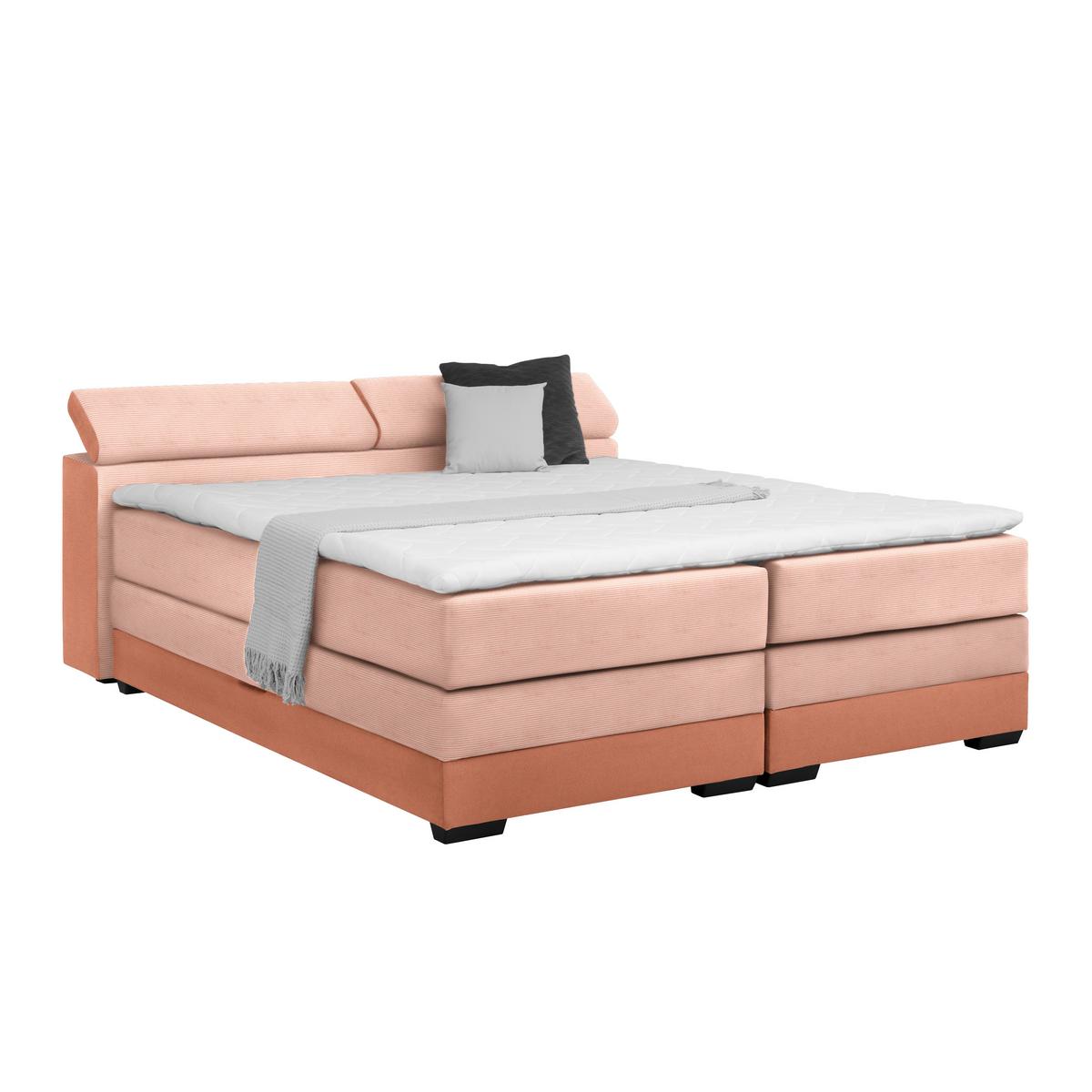 PAT BOXSPRING SEVILLA - corai, Konventionell, lemn/textil (160/200cm) - Premium Living