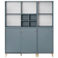 Aktenschrank Set US1000 Petrol ca. 151,05x175,2x41cm - Petrol, MODERN, Holzwerkstoff (151,05/175,2/41cm) - MID.YOU