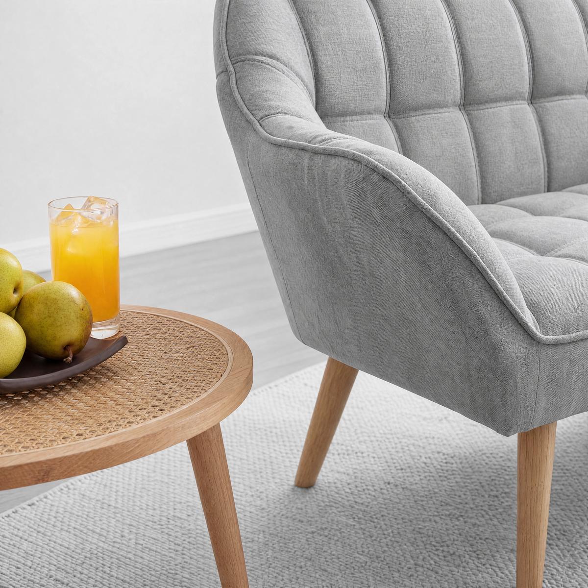 Sofa In Grau "monique" - Grau, Modern, Holz/Textil (127/76/74,5cm) - Bessagi Home