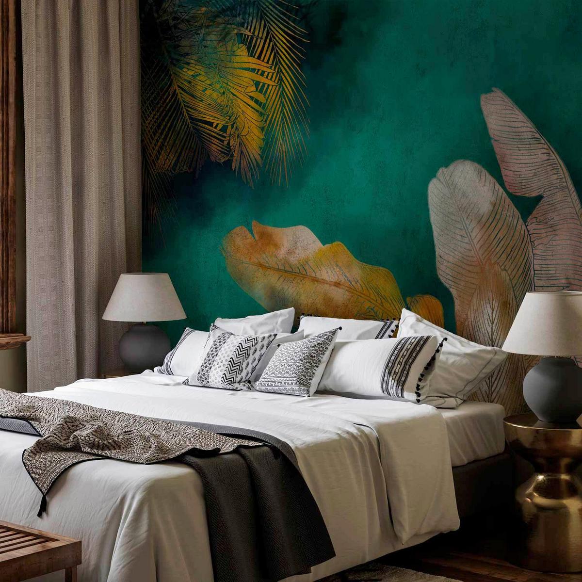 Fotótapéta Exotic Jungle - bézs/mentazöld, Lifestyle, textil (150/105cm) - artgeist