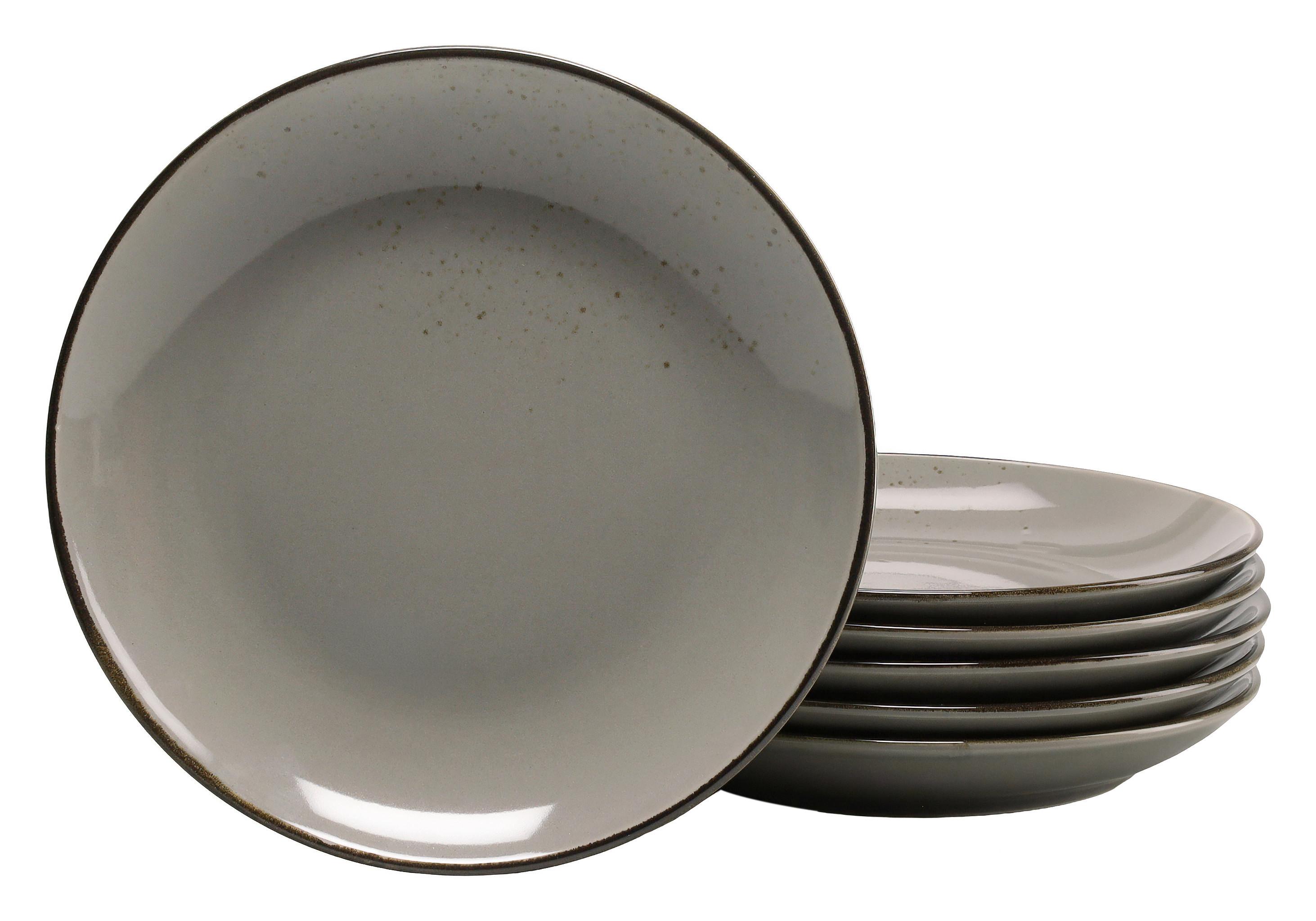 Desserttellerset 22047 Nature Collection - Grau, Trend, Keramik (21cm) - Creatable