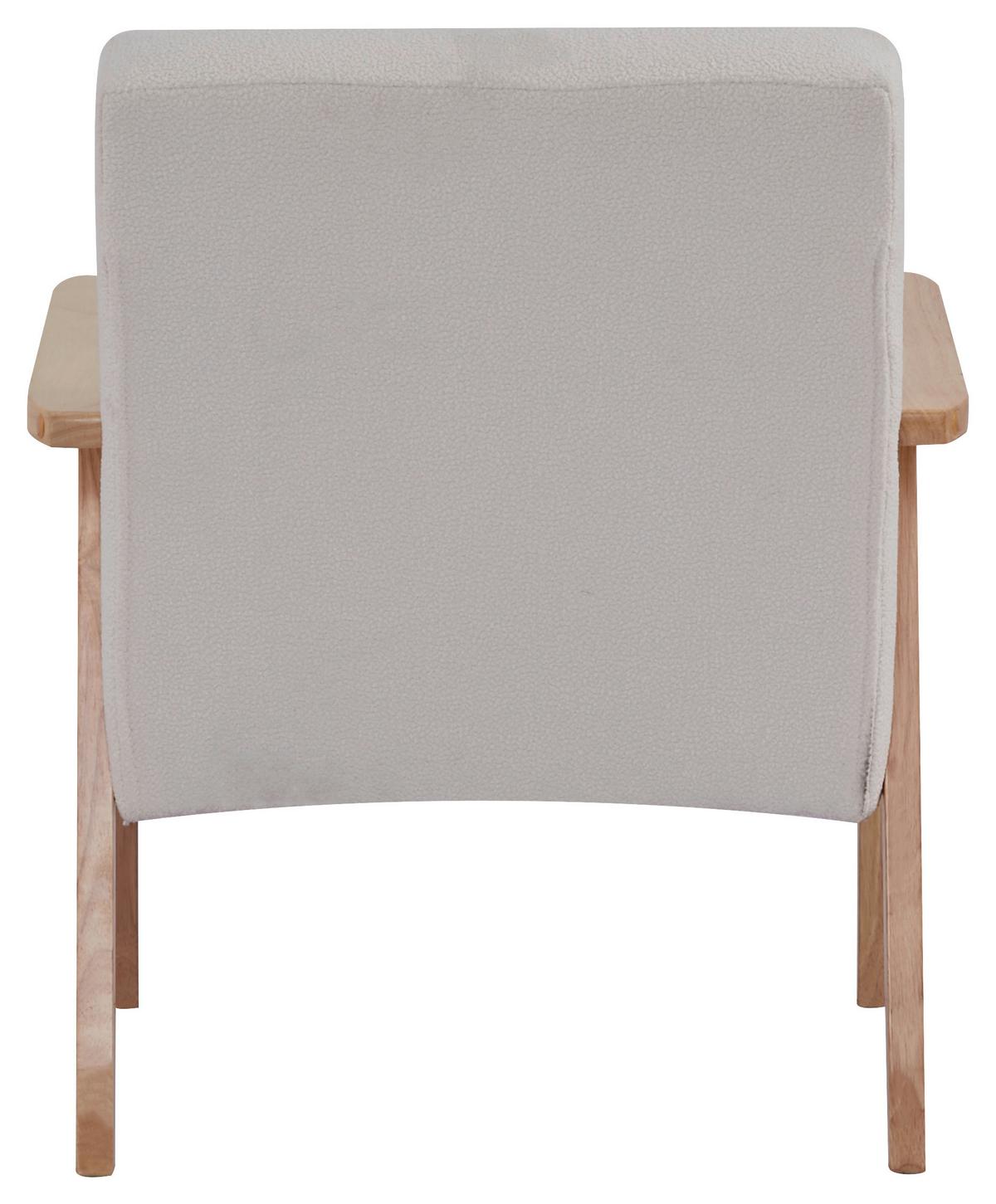 FOTEL NOELLE - kolor naturalny/biały, Trend, tkanina/drewno (64/77,5/67cm) - P & B
