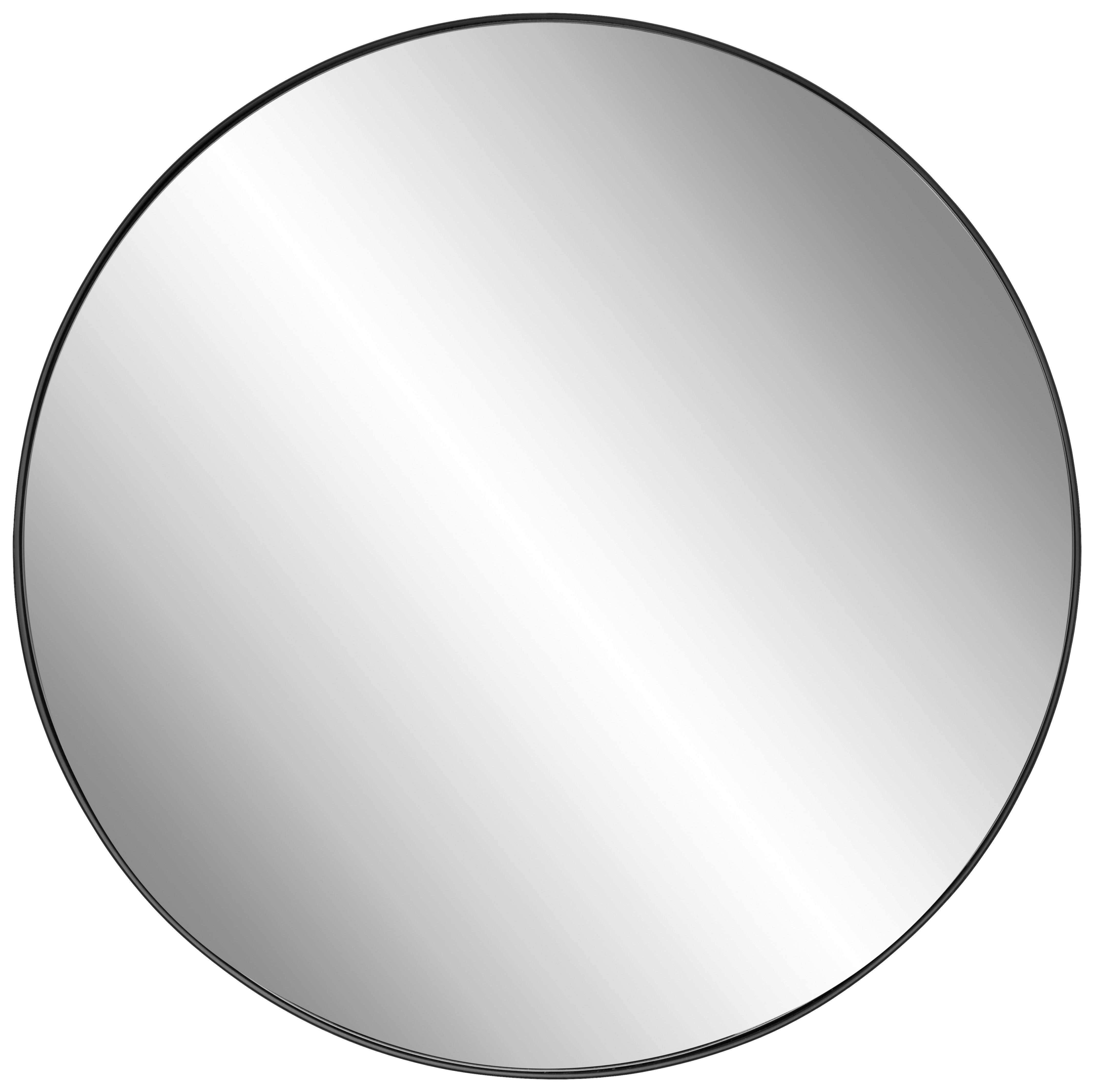 LUSTRO ŚCIENNE KATIE - czarny, Trend, materiał drewnopochodny/metal (60/60/4cm) - Landscape