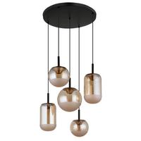 Led Viseća Svjetiljka Severin - narančasta/boje mjeda, Konvencionalno, staklo/metal (71/150cm)