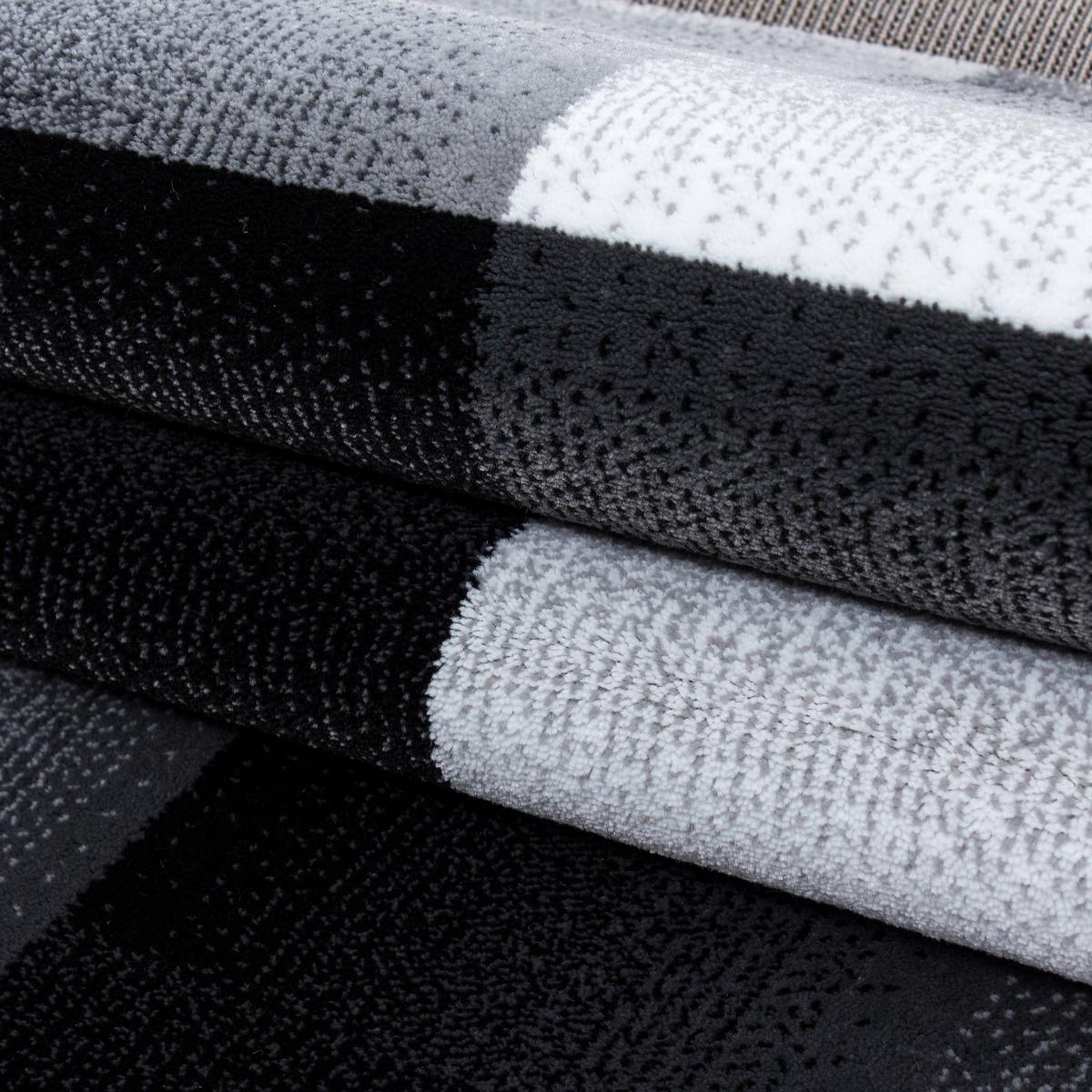 Webteppich Miami Schwarz ca. 120x170cm - Schwarz, Trend, Textil (120/170cm)