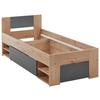 SÄNG AZURRO 2-90 - ek Artisan/antracit, Modern, trämaterial (90/200cm) - Mömax