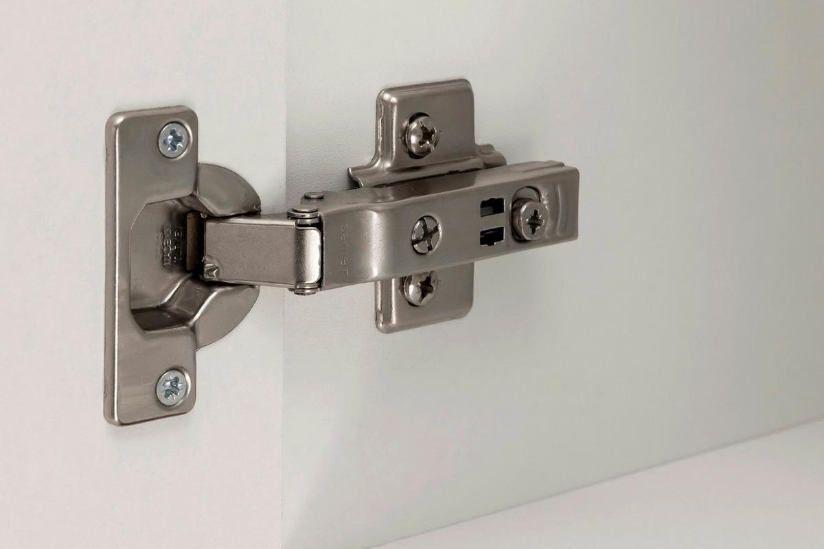 Küchenblock Mailand m. Geräten Weiß Hochglanz - Weiß Hochglanz/Silberfarben, MODERN, Glas/Holzwerkstoff (340cm) - Held