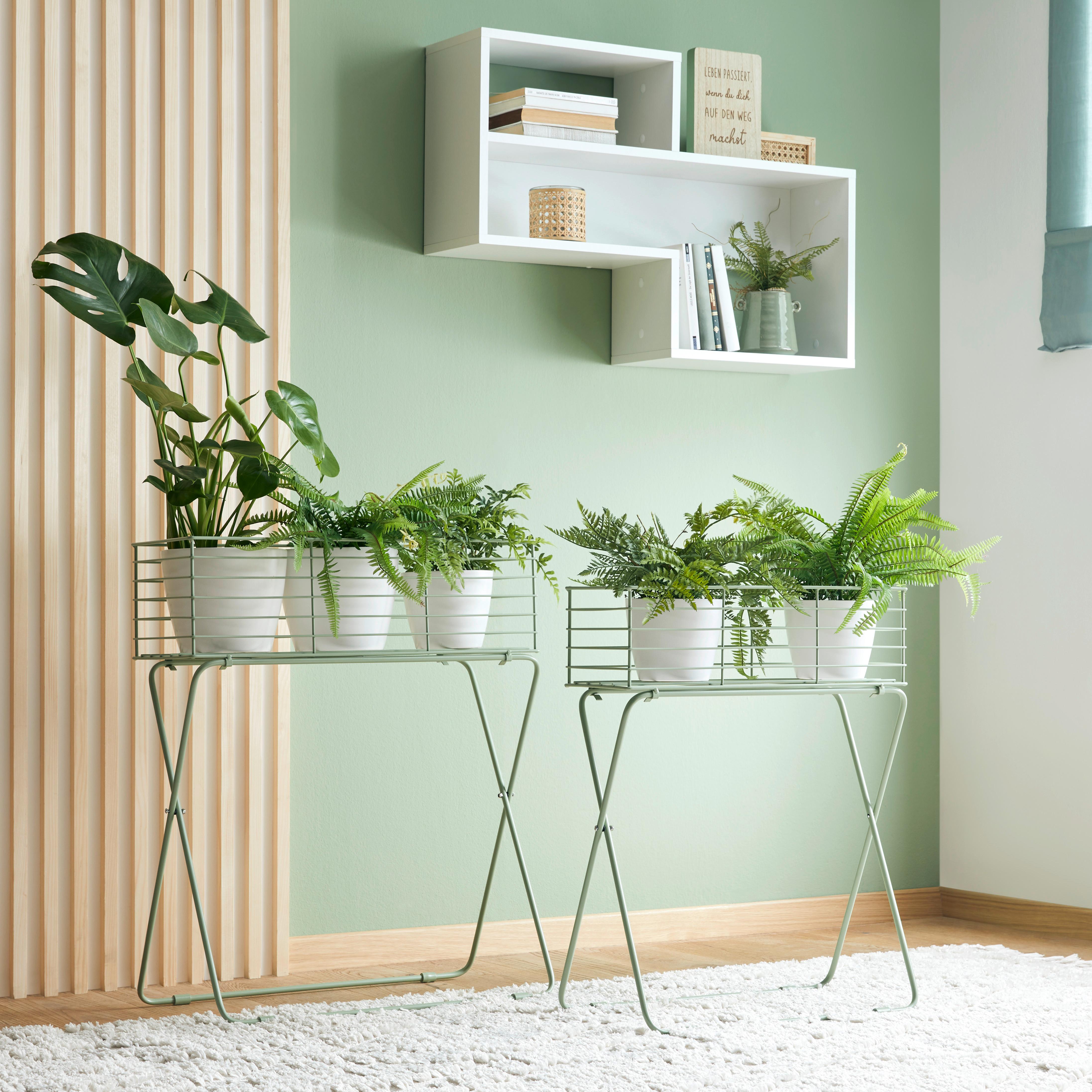 Pflanzentopf Green Times in Pastellgrün - Pastellgrün, Basics, Metall (50/60/24cm) - Modern Living