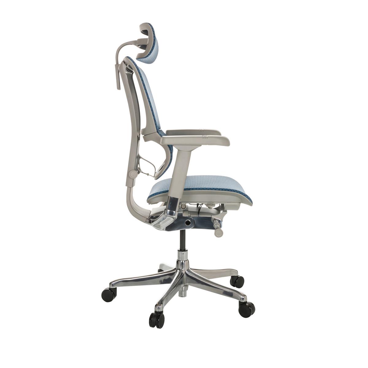 Pisarniški Stol Ergohuman Slim I G, Modra - modra/srebrne barve, Basics, kovina/umetna masa (69/116-138/66cm) - MID.YOU