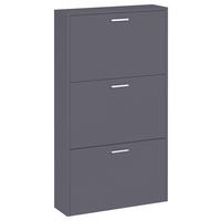 Schuhschrank Sulos M Anthrazit - Anthrazit/Silberfarben, Design, Holzwerkstoff/Kunststoff (59/108/17cm) - MID.YOU