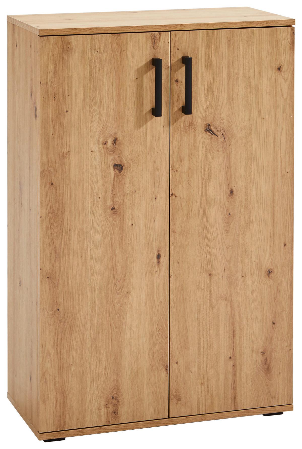 Omara Za Čevlje Bobby, Barva Hrasta - črna/barve hrasta, Moderno, umetna masa/leseni material (70/106/34cm) - Mömax